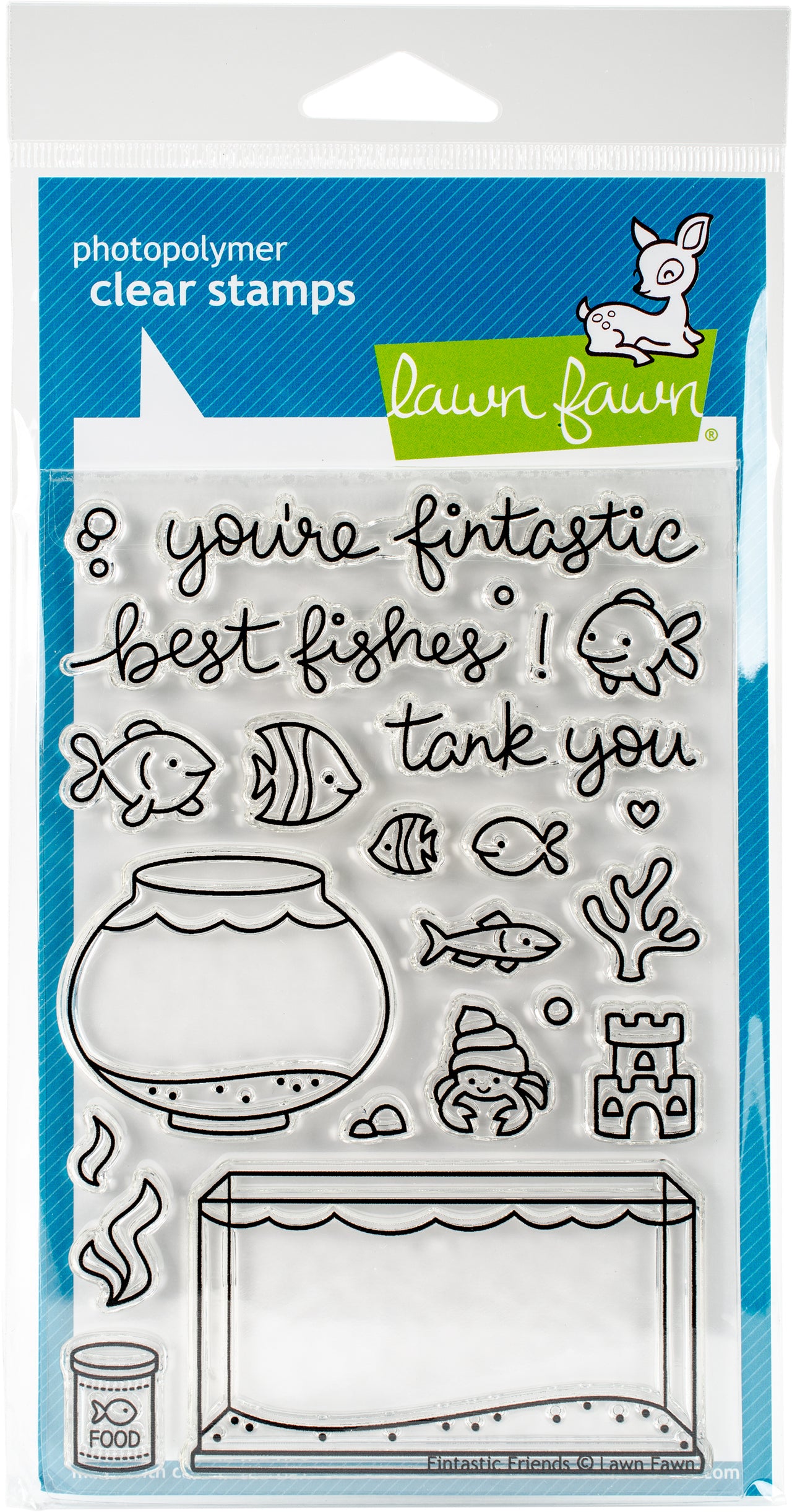 Lawn Fawn Clear Stamps 4"X6" - Fintastic Friends