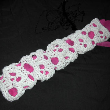 Creepy Skull Gauntlet Fingerless Gloves  Worsted Weight