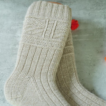 Fishbone Gansey Sock