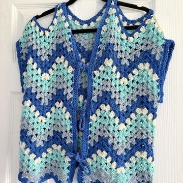 Cold Shoulder Crochet Waistcoat