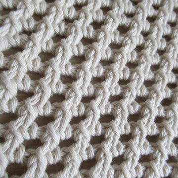 Tunisian Diagonal Mesh Washcloth
