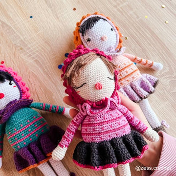 POPPIE CROCHET PATTERN in English by Zess - tutorial pdf amigurumi easy to follow doll