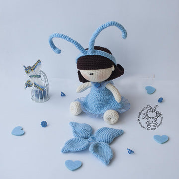Butterfly Pebble doll