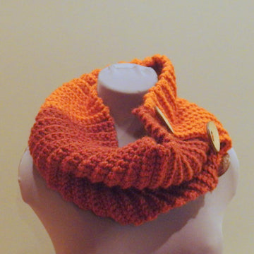 Big Thick Ribbed Button Cowl
