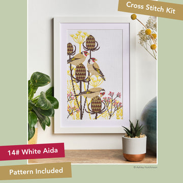 Anchor Ashley Hutchinson Gold Finch Cross Stitch Cross Stitch Kit - 20 x 32 cm
