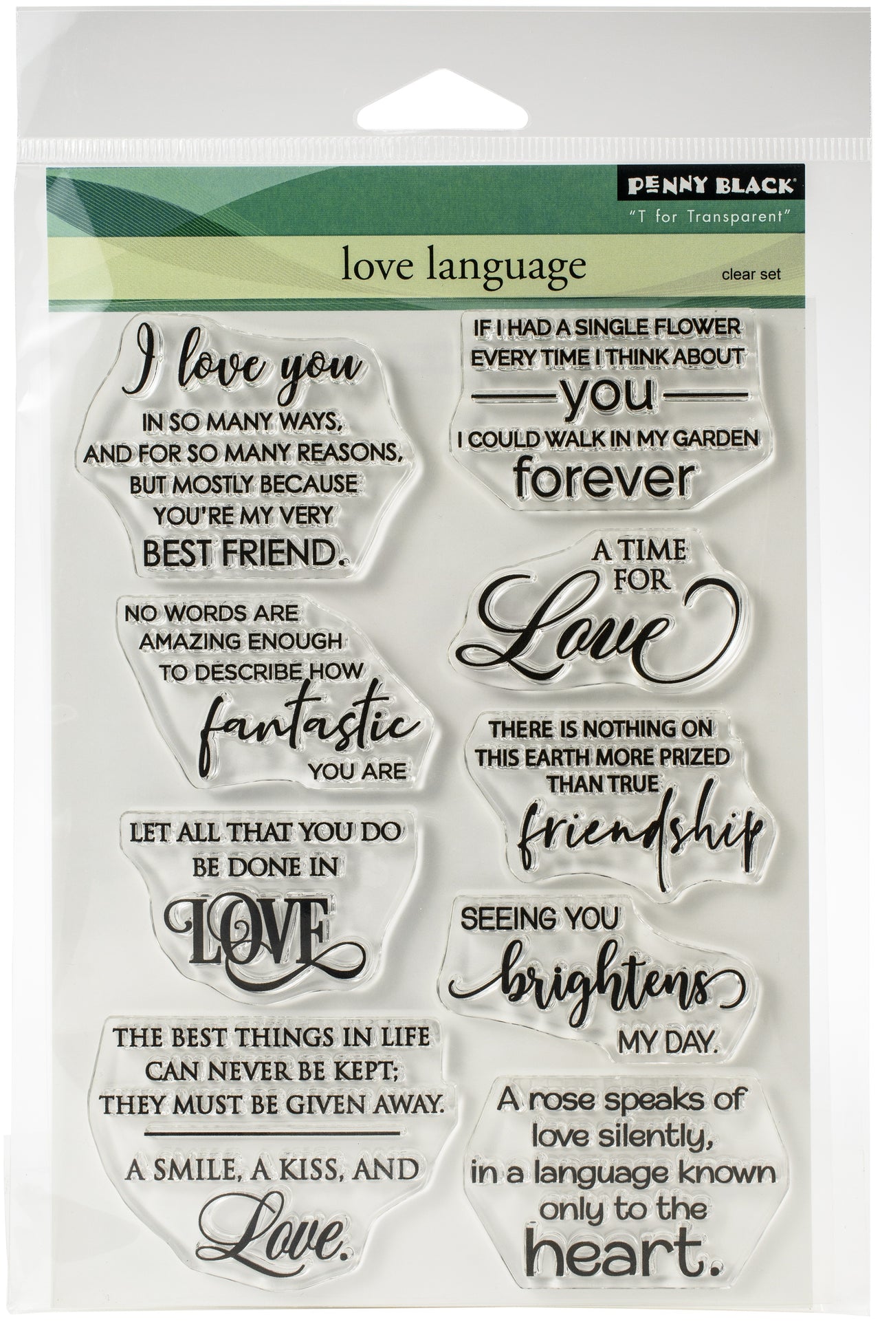 Penny Black Clear Stamps - Love Language 5"X6.5"