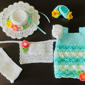 18"inch Doll Crochet Pattern "By the Riverside" Outfit