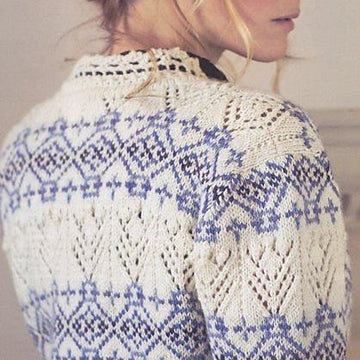 Delft - Fair Isle & Lace cardigan