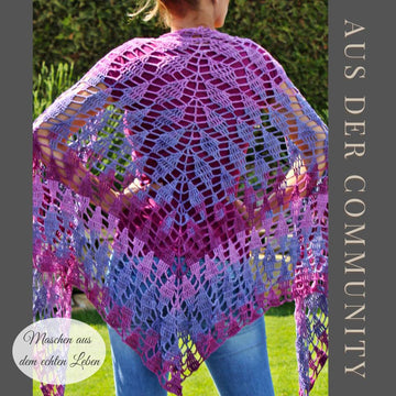 Crochet Pattern Triangle Shawl BioTronik #2 | Geometric Crochet Shawl | Lightweight Wrap PDF