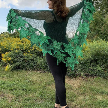 Maple Leaf Knitting Shawl
