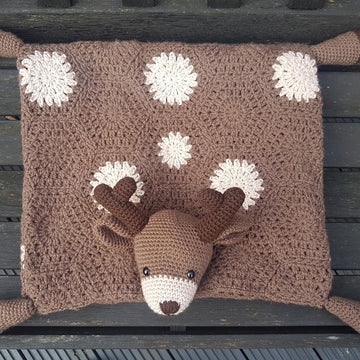 3in1 Woodland Deer Folding Baby Blanket Toy Lovey