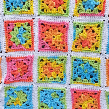 Starburst Granny Square Blanket (UK)