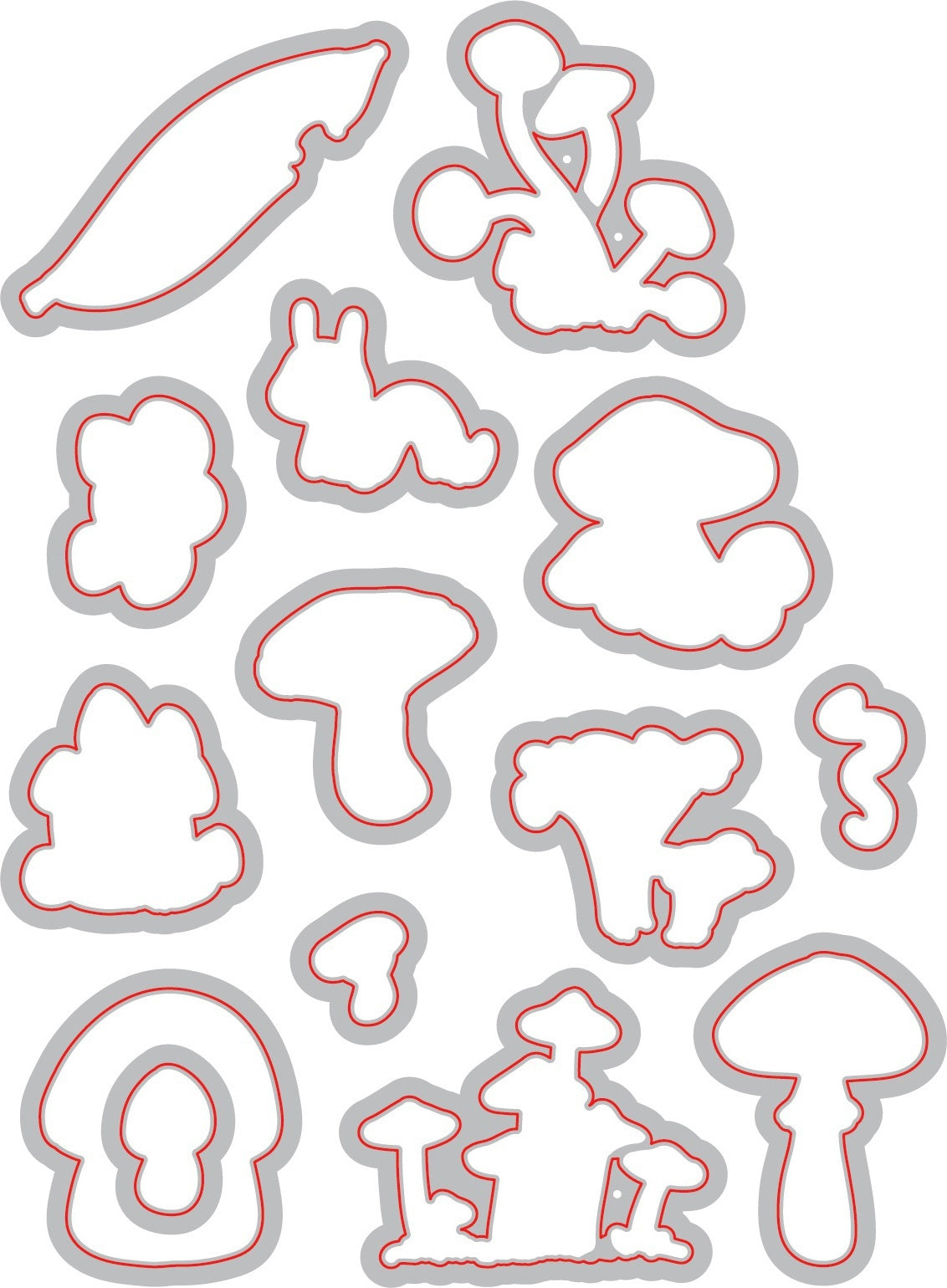 Uniquely Creative Metal Dies - Mushroom Pals