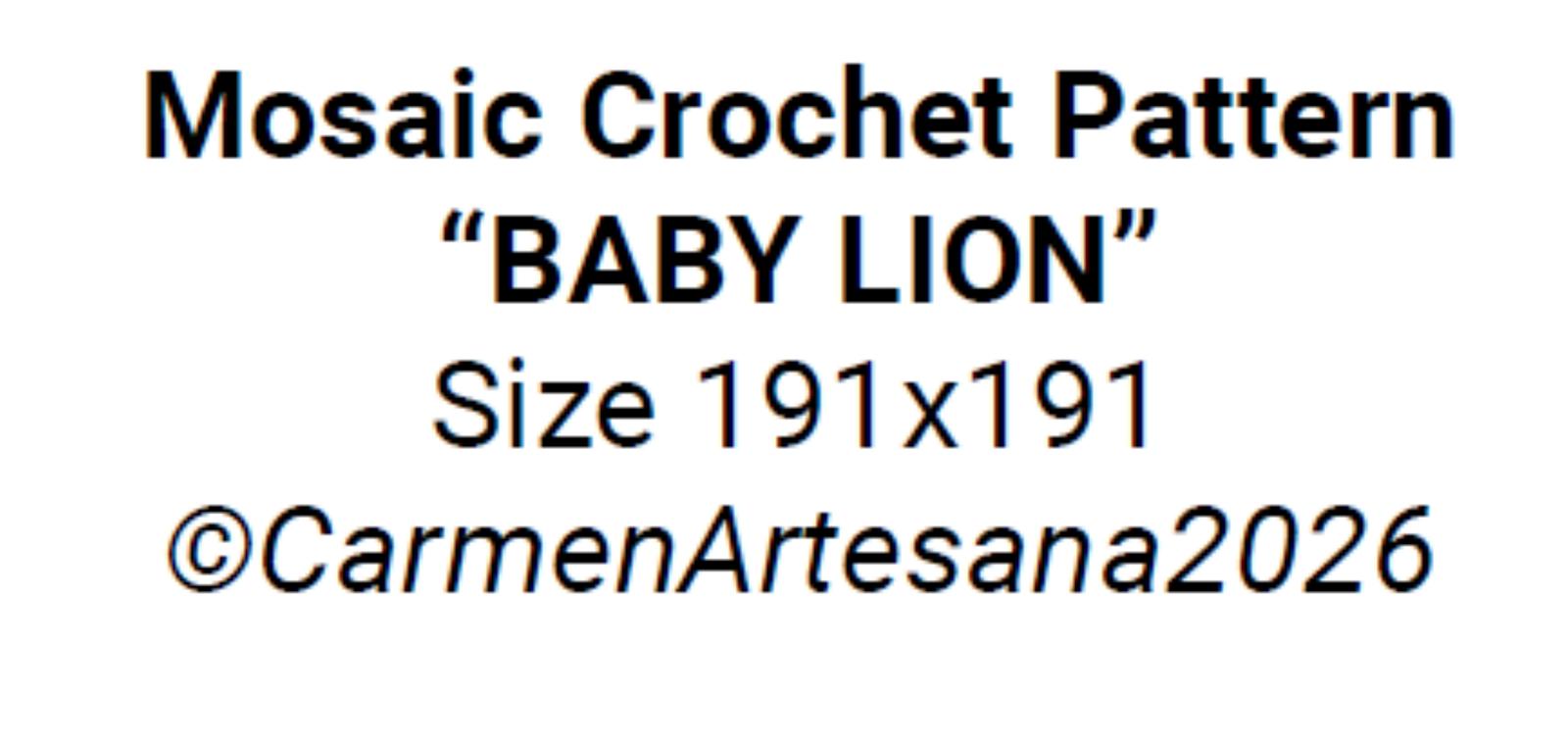 Overlay Mosaic "BABY LION" (for Baby Bed)