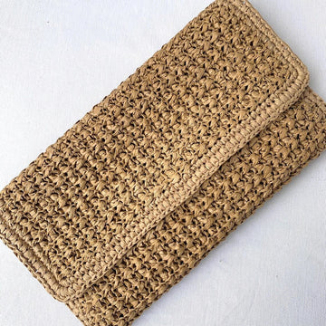 Raffia clutch bag 1