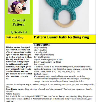 Bunny ears teether