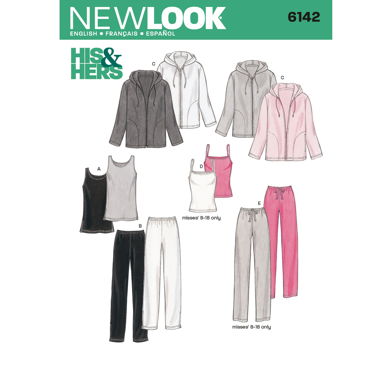 New Look Miss/Men Separates 6142 - Paper Pattern, Size A (ALL SIZES)