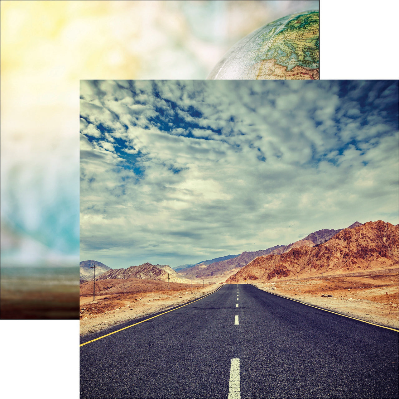 Reminisce Wanderlust Double-Sided Cardstock 12"X12" 25/Pkg - By Road