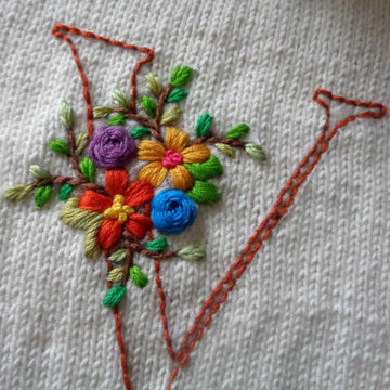 Floral Initial Baby Tee