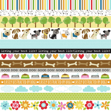 Doodlebug Bella Cooper Double-Sided Cardstock 12"X12" 25/Pkg - Cooper Borders