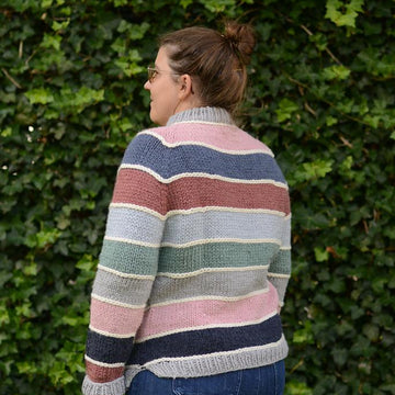 Color Divide  Knit Sweater