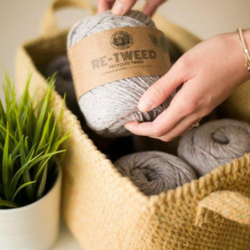 Rustic Tweed Basket