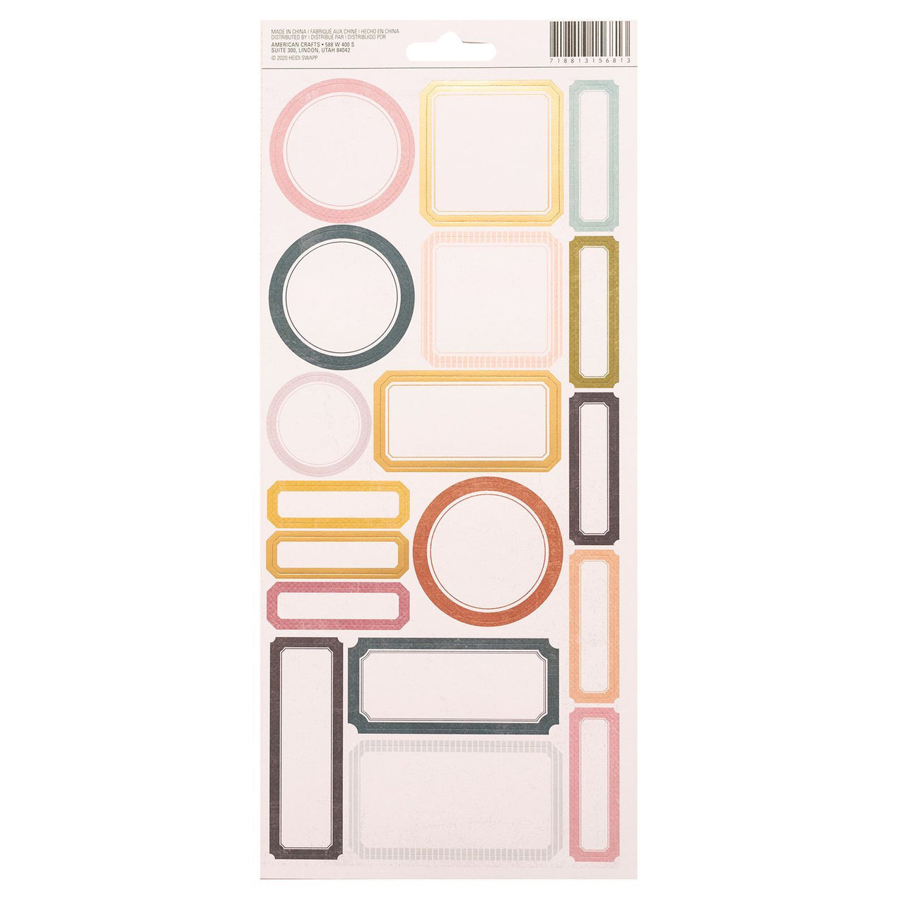American Crafts Heidi Swapp - Care Free Cardstock Stickers 48/Pkg