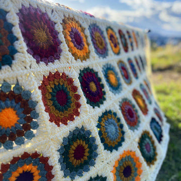 Autumn Vibes Granny Square Blanket