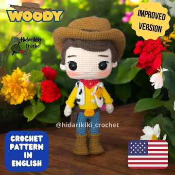 Woody Amigurumi Crochet Pattern – Cowboy Doll Inspired by Toy Story (PDF)