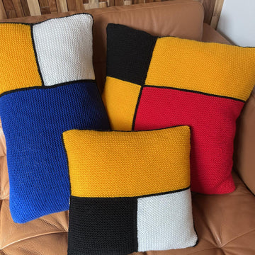 Mondrian inspired pillow cover