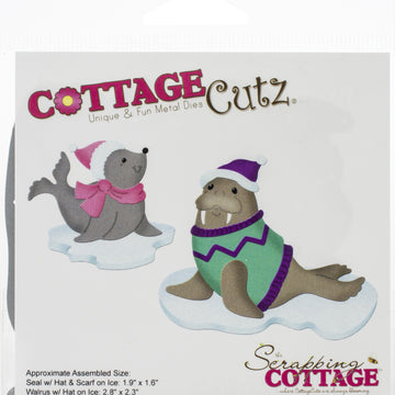 CottageCutz Dies - Seal & Walrus Pals, 1.6" To 2.8"