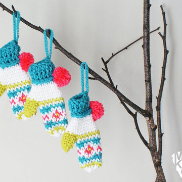 Fair Isle Mini-Mitten Ornament (2015037)
