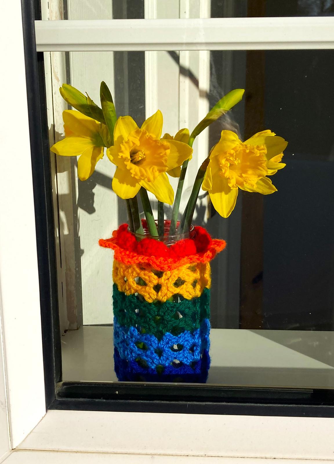 Flower top jar cover I by HueLaVive