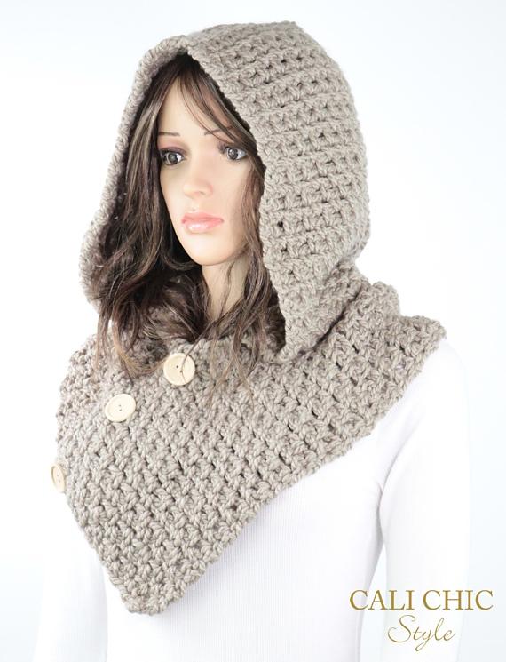 Amelia Crochet Hooded Cowl #809