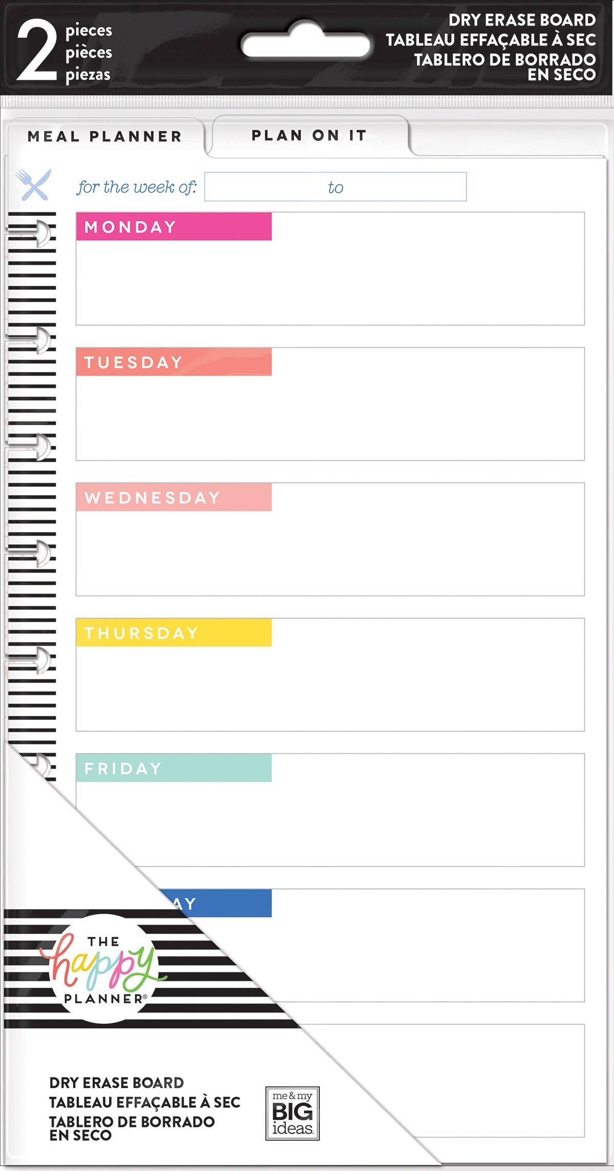 Happy Planner Medium Dry-Erase Dashboards 2/Pkg - Specialty, Double-Sided