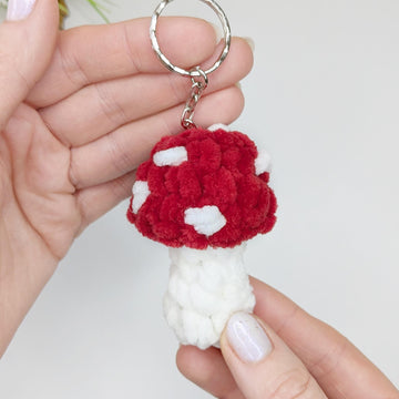 Crochet MushroomPattern: Christmas Ornaments & Keychain