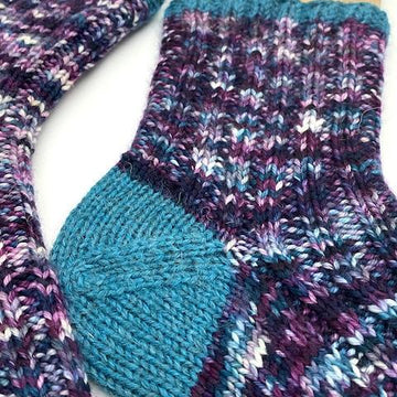 Basic Ribbed Toe-Up Sock Recipe for Worsted Weight