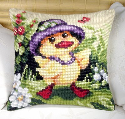 Orchidea Quackers Cushion Front Chunky Cross Stitch Kit - 40cm x 40cm