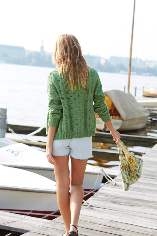 Cardigan in Lace Patterns in Schachenmayr Catania - S9011 - Downloadable PDF