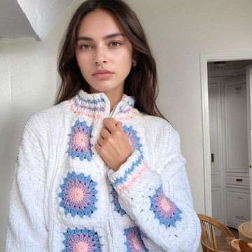 Sunflower Crochet and Knit Jacket