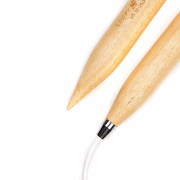 Loopy Mango Bamboo Fixed Circular Knitting Needles 80cm (32in) (1 Pair)