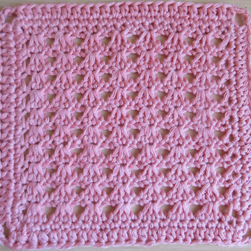 Tunisian Lacy Shells Washcloth