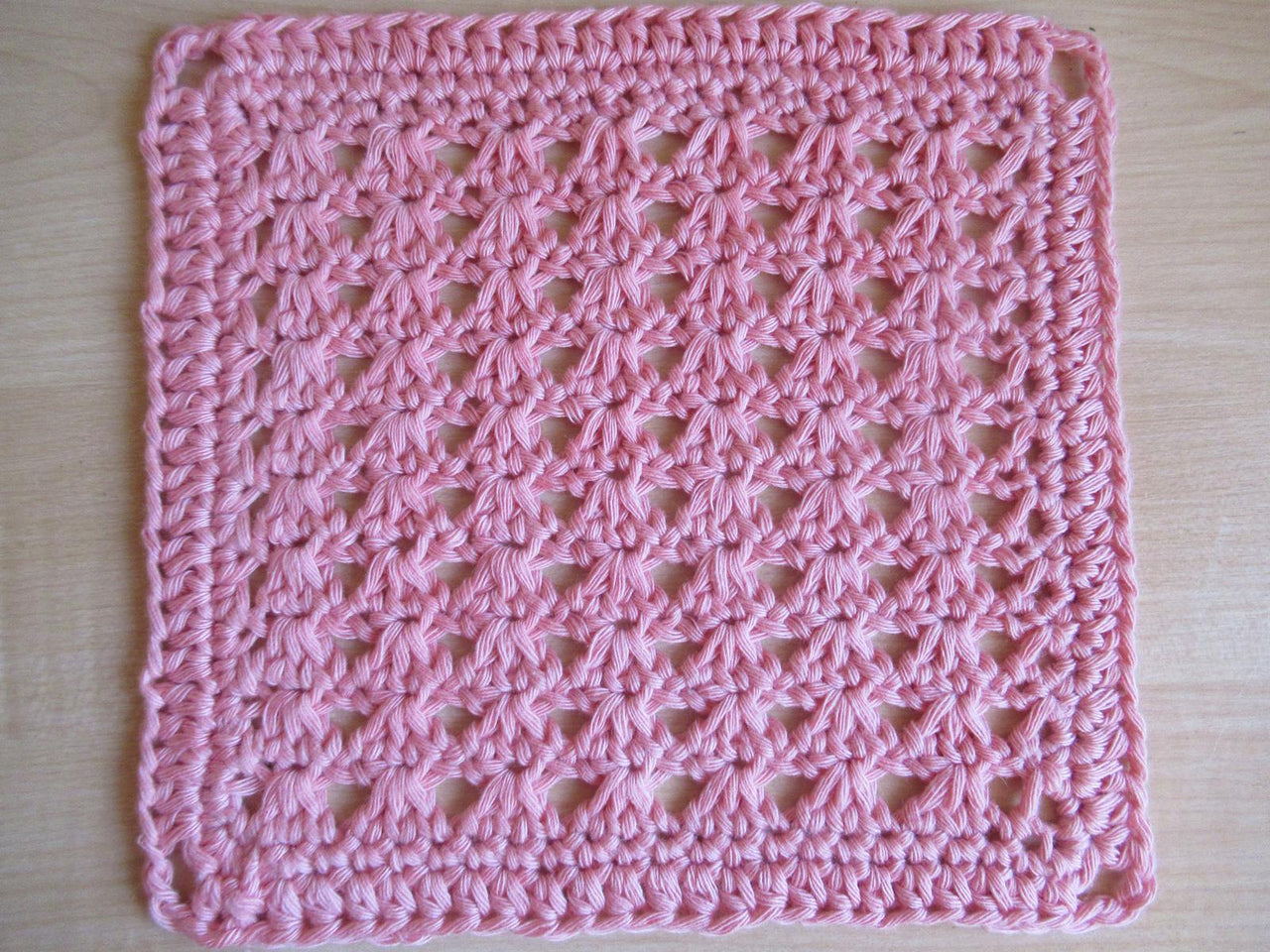 Tunisian Lacy Shells Washcloth