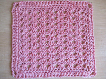 Tunisian Lacy Shells Washcloth
