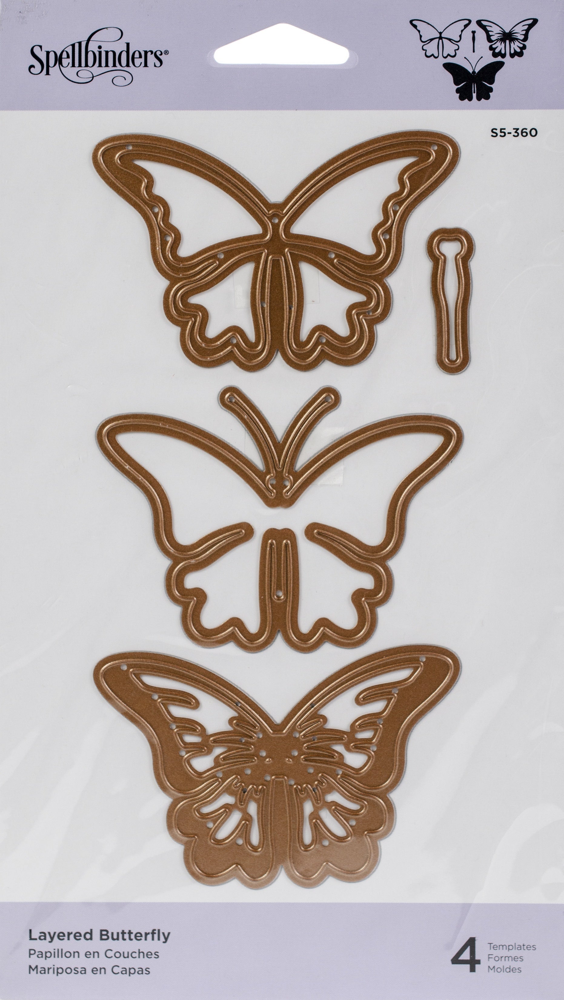 Spellbinders Indie Line Shapeabilities Dies - Layered Butterfly