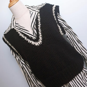Super chunky deep V-neck tank