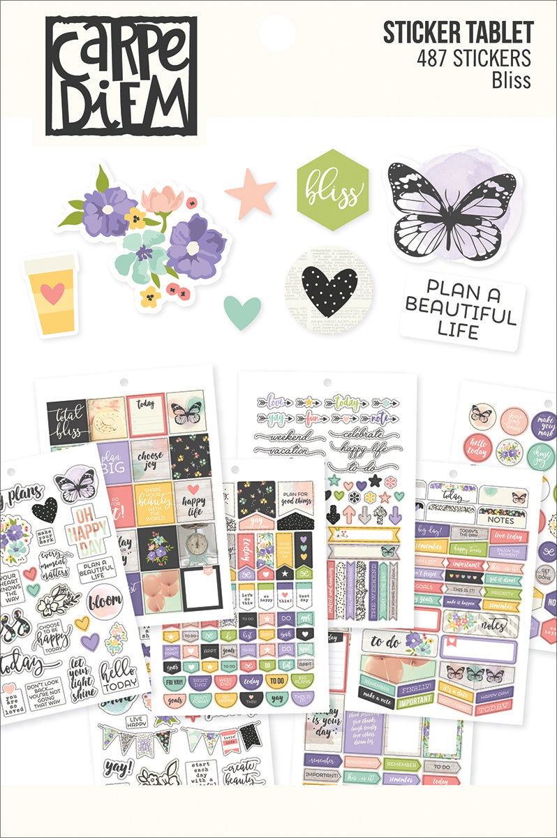 Carpe Diem Bliss A5 Stickers 12/Pkg - 021735