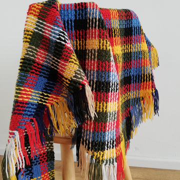 Vintage tartan shawl