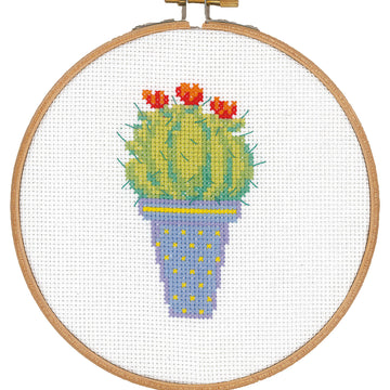 Vervaco Counted Cross Stitch Kit With Ring Cactus Ii Cross Stitch Kit