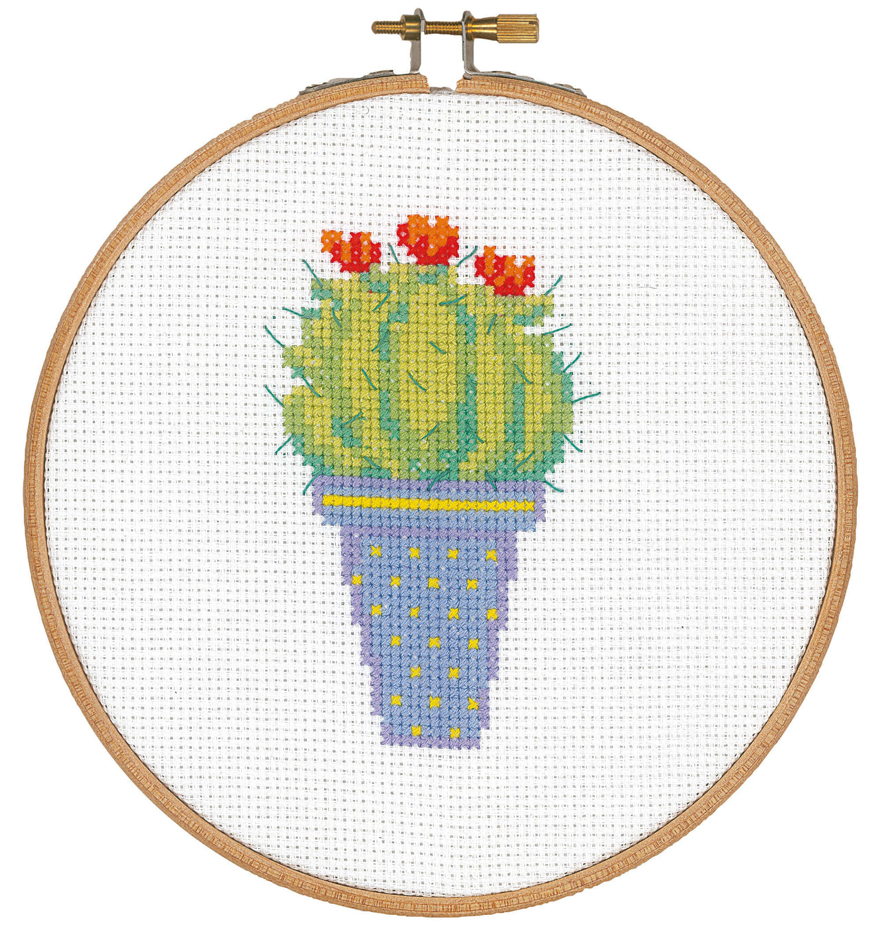 Vervaco Counted Cross Stitch Kit With Ring Cactus Ii Cross Stitch Kit